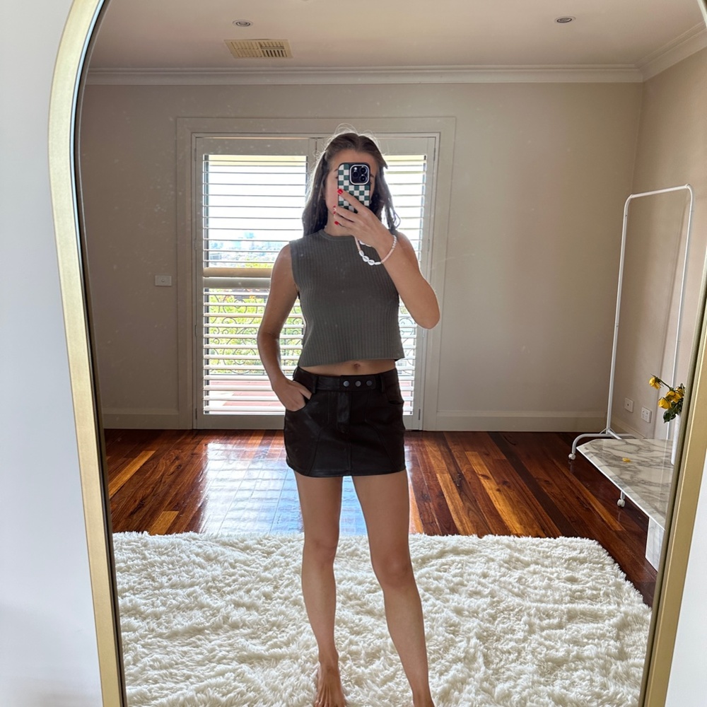 Motel Rocks brown mini skirt Size XS - Picture 4 of 6